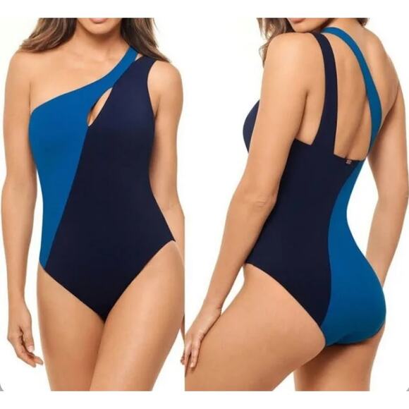 Amoressa by Miraclesuit Womens Salento Leroux One Piece Style 6522549 Size 8 - Picture 1 of 6
